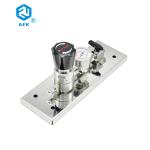 Silver Industrial Gas Changeover Manifold Stainless Steel 316 Material