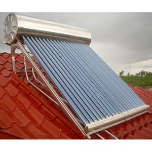 Quality 100L-300L Slope Roof Vacuum Tube Non-Pressure Stainless Steel Solar Hot Water Heater wholesale