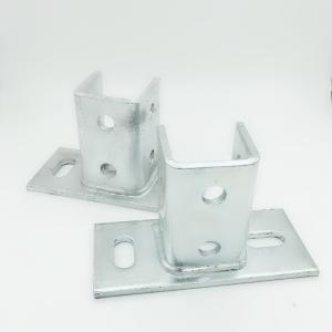 Quality 1-5/8 In. Zinc Plated Steel Corrosion Resistant Strut Channel Accessory With 4 Holes Base wholesale