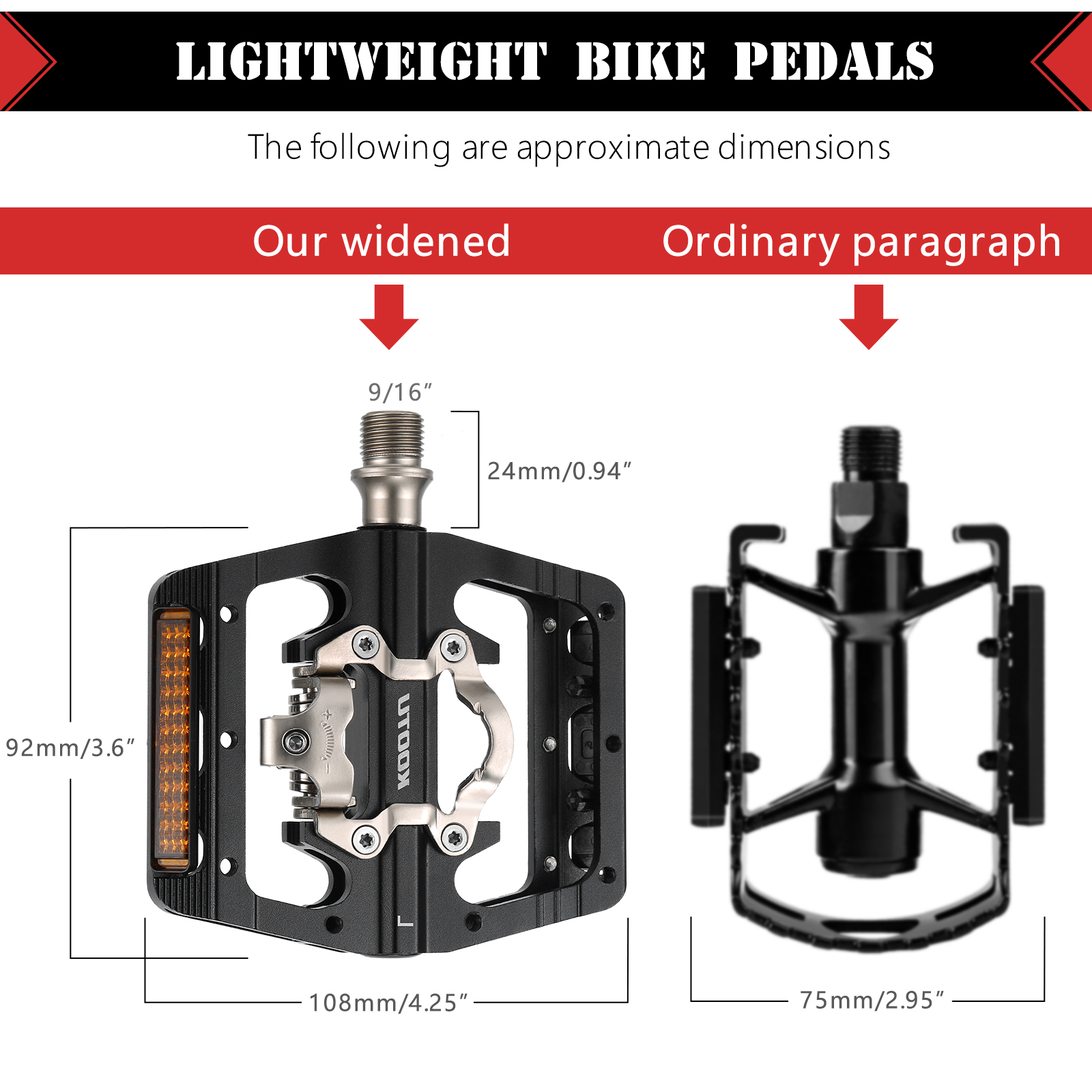 Full Aluminum Bike And Cycle Accessories , Bike Pedal Lock For SHIMANO SPD System