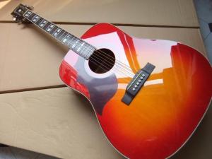 Quality Hummingbird Acoustic Guitar Left Handed In Cherry Burst Mahogany body neck wholesale