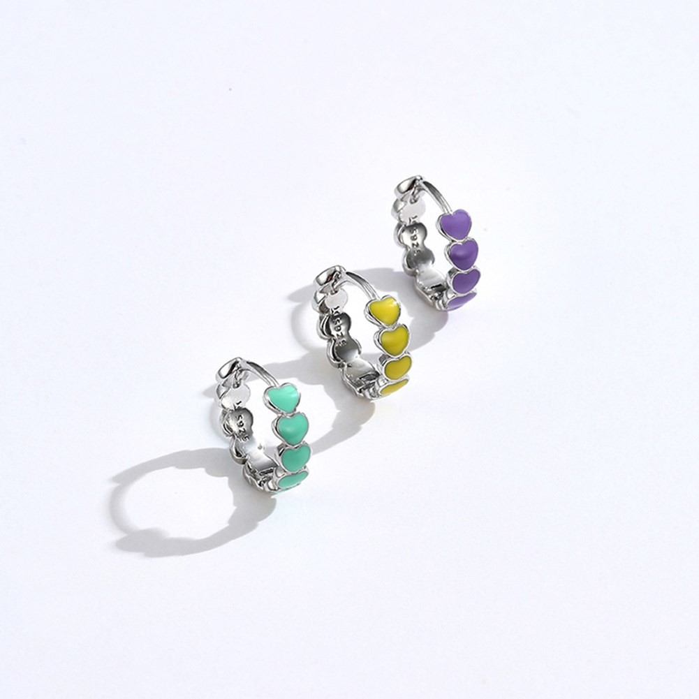 Threaded CZ 0.85 Gram 0.15mm Sterling Silver Heart Earrings Heart Studs