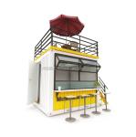 EU 10ft Mini Pop-up Shop Container Coffee Shop Bar Fast-food Restaurant