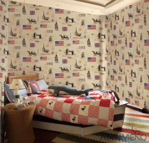 Quality Non Woven Paper Unisex Kids Wallpaper , 0.53*10M Modern Kids Wallcovering wholesale