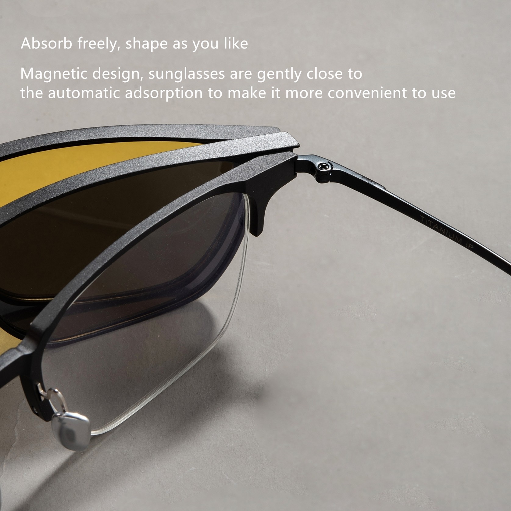 Magnetic Pure Titanium Aluminum Optical Frame Universal Set Frame