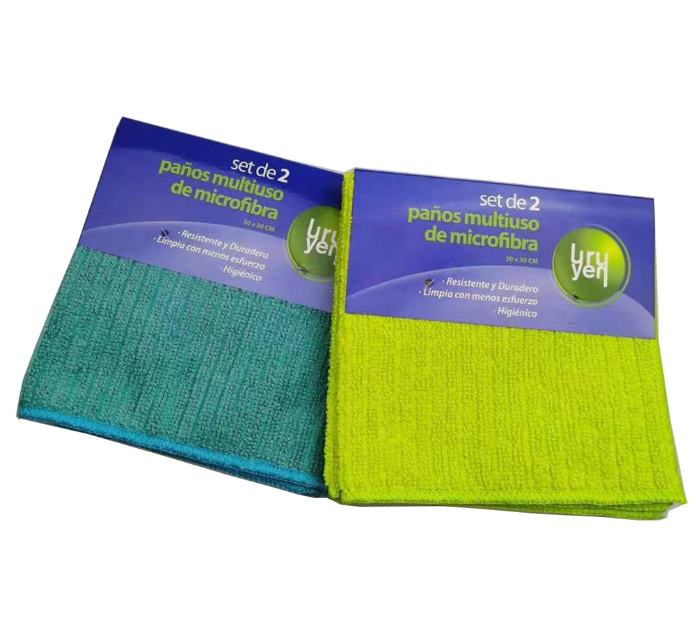 Household Microfiber Cleaning Cloth Dish Wash Cloth Knitted Microfiber Cloth