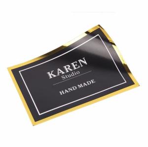 Quality CMYK Print Self Adhesive Label Stickers Bronzing Hot Silver With Light Film wholesale