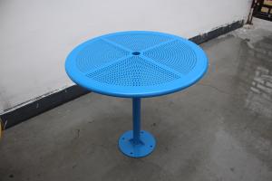 Quality Street Furniture Gavin Park Steel Round Table With Benches Rustproof Outdoor Metal Round Tables wholesale