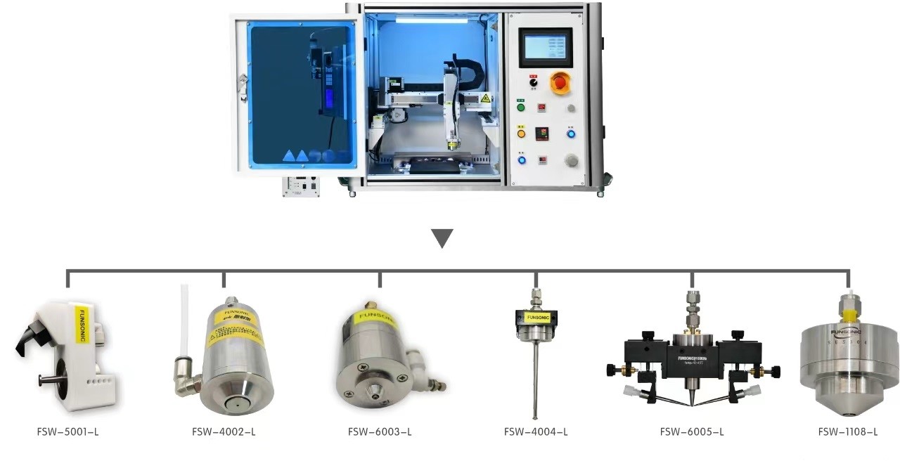 High Frequency 120khz Ultrasonic Atomization Nozzles Widemist Spray Coating Fuel Cell
