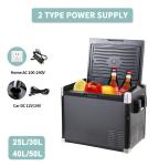 Temperature Range -20 10 C 40L Black Portable Car Refrigerator SUV Freezer for