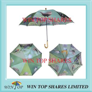 Quality 8 kinds of birds photo sublimated printing Umbrella wholesale
