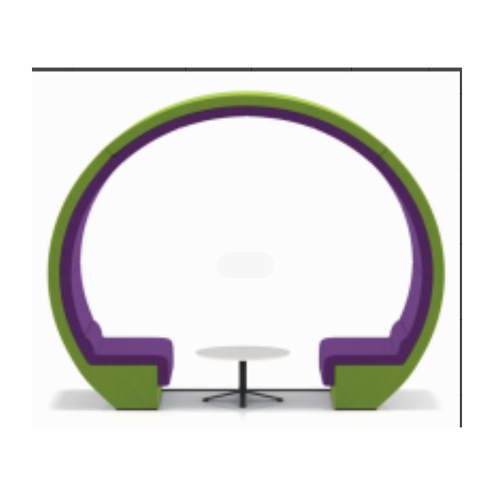 Classcical Shared Workspace Furniture Arch Fabric Upholstered