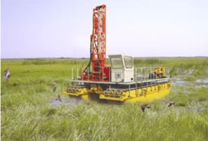 Quality Hydraulic Top Driven power swivel 50m Swamp Barge Drilling Rig wholesale