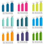 26OZ Vacuum Insulated Stainless Steel Water Bottle Wide Mouth Lids Sweat Proof