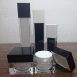 Square Acrylic 100ml 120ml PMMA Vacuum Lotion Bottle