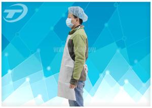 Quality HDPE Plastic Coated Aprons White Color 80 X 140 Cm for existing sample wholesale
