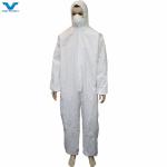 Overall Style Protective Clothing Disposable Coveralls with Double/Singer Flap