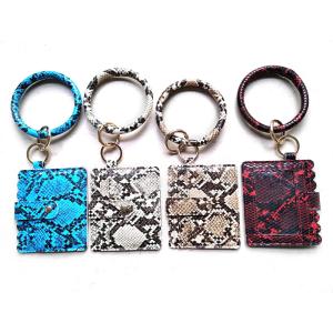 Quality Girls Debossed Logo Cute Wristlet Keychain , 9.5cm Bangle Wristlet Keychain wholesale