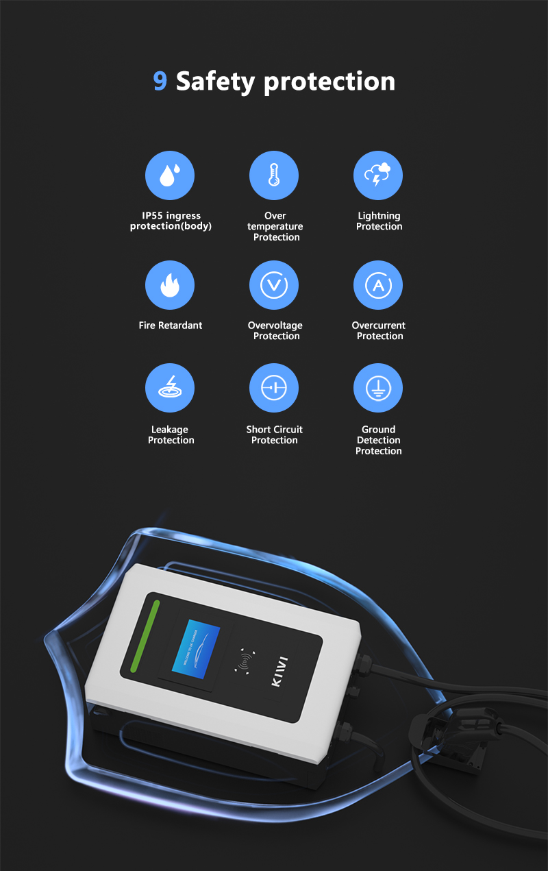 Outdoor 4G Smart APP 20kW 30kW 40kW Level 3 Wall Mounted DC Commercial CCS1 CCS2 GB/T EV Charger Station