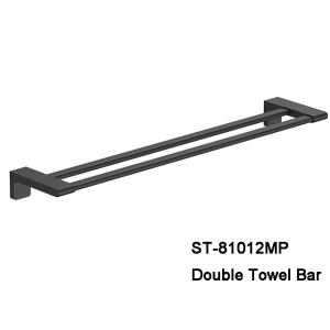 Quality Hotel Bathroom accessories double towel bar stainless steel towel rail towel rack with wall mount wholesale