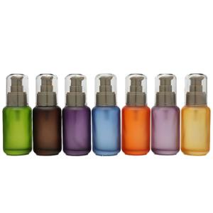 Quality 50ml Liquid Foundation Bottles Glass Bottle With Pump For Cosmetic wholesale