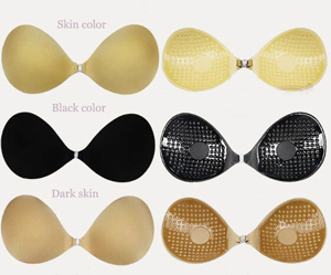 Sexy full figure push up strapless seamless adhesive bra