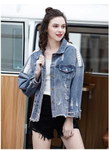 Quality ODM OEM Spring Ladies Jackets Coats Long Sleeve Denim Jacket wholesale