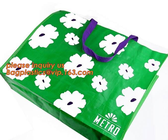 Fashion WaterProof PP Woven Laminated Handle Shopping Bag,fashion laminated reusable pp woven big shopping woven bag