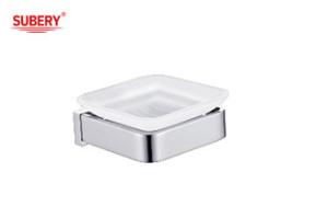 Quality Brass soap dish holder glass bathroom high quality chrome color OEM nobel brass mounting piece brass base wholesale