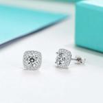 Women Moissanite Hip Hop Jewelry Stud Earring Hip Hop 1 Ct Customized