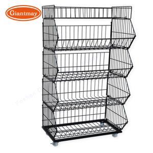 Quality Candy Bread Biscuit Potato Chip Stand Snack Metal Display Racks wholesale