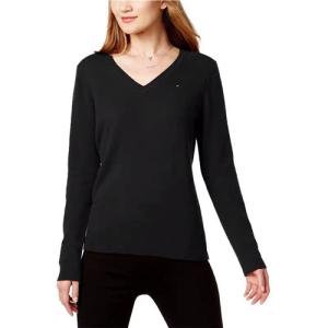 Quality Tommy, Ladies V-Neck Sweaters casual Keep Warm High-Quality multiColors Versatile red clothes wholesale