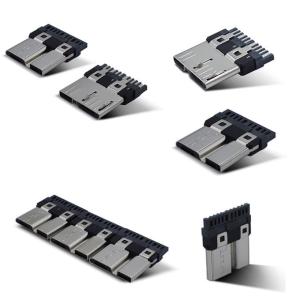 Quality USB 3.0 Version 4 Pin Micro Connector With Stainless Steel Shell wholesale