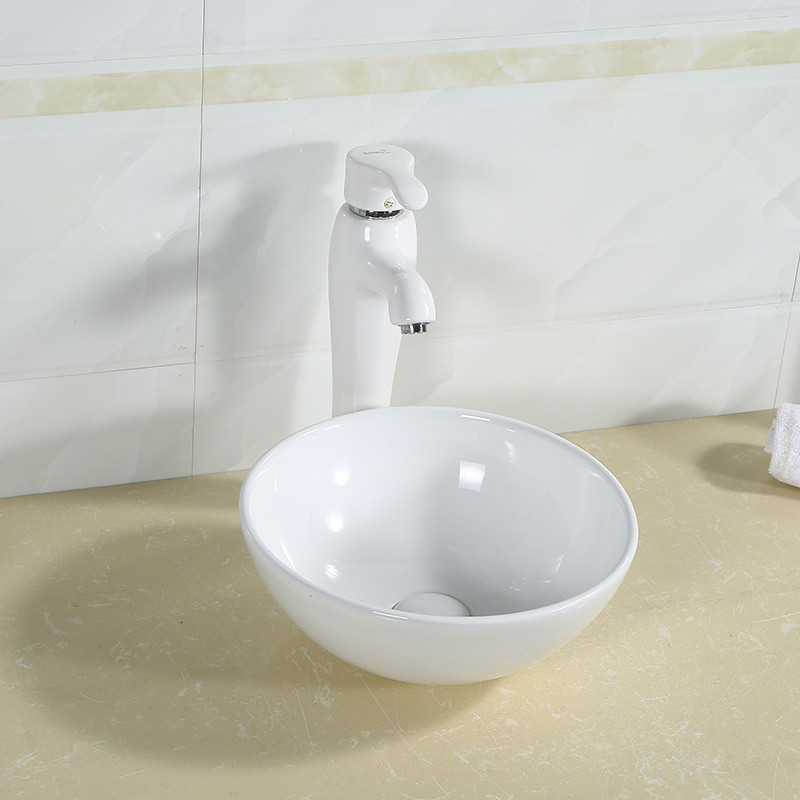 Heat Resistance Round Freestanding Sink Bathroom Long-Standing Use Wash Basin Table Top
