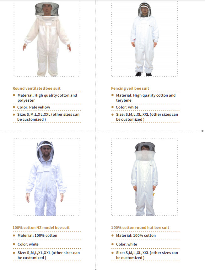 Beekeeping Protective Clothing With Pencing Vail BEconomy Type Beekeeping Outfits