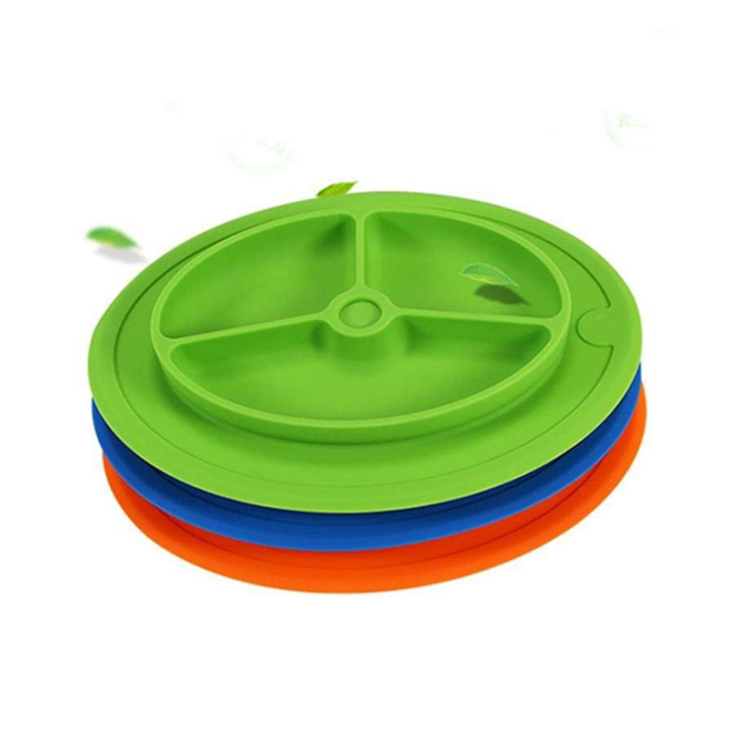 high quality EXW price custom logo design durable placemat kitchen silicone suction plate for baby