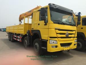 Quality Brand New 6X4 HOWO Flatbed Truck Mounted Crane Telescopic Boom Truck wholesale