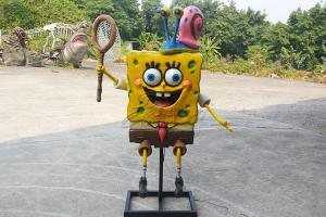 Quality Sun Proof Custom Fiberglass Products / Yellow Spongebob Squarepants For Playground wholesale
