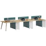 Commercial Furniture Modern Solid Wood Staff Desks and Chairs for Finance