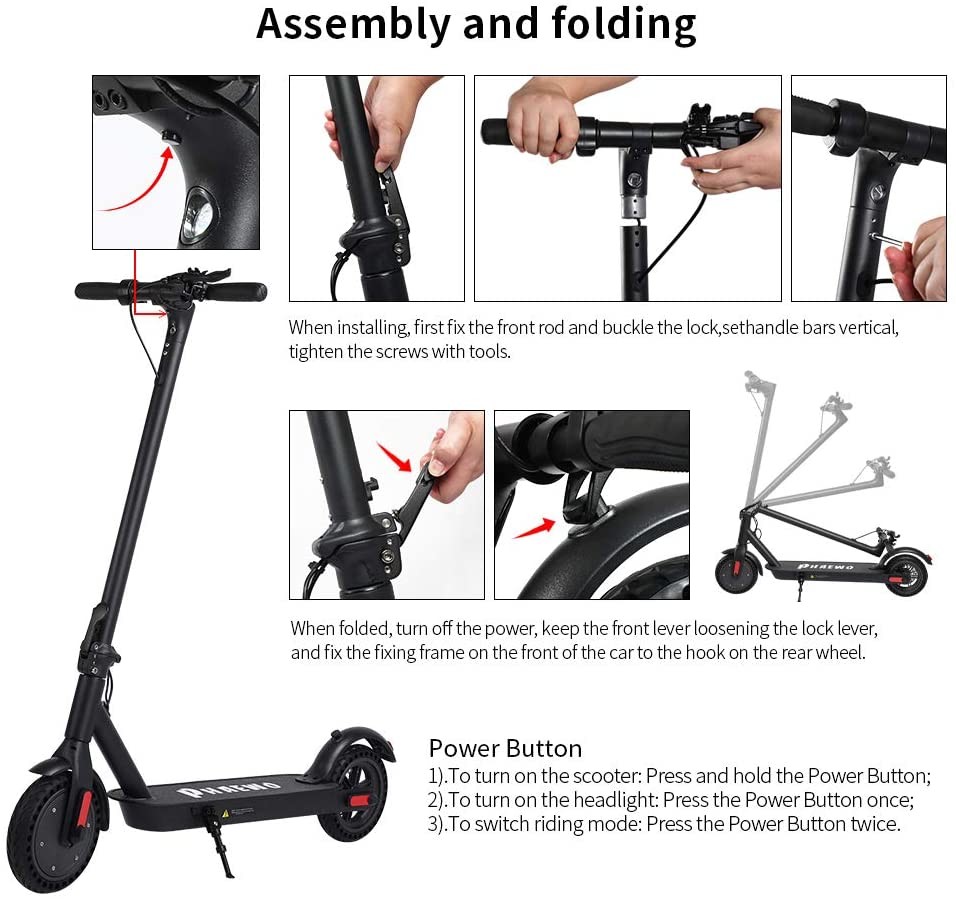 8.5 Inch Tire 350W Motor Two Wheel Electric Scooters