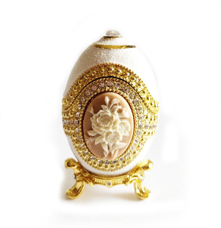 European Easter Egg Jewelry Box Jewel Storage Organizer Event Home Decor Easter Egg Jewelry Box Enamel Trinket box