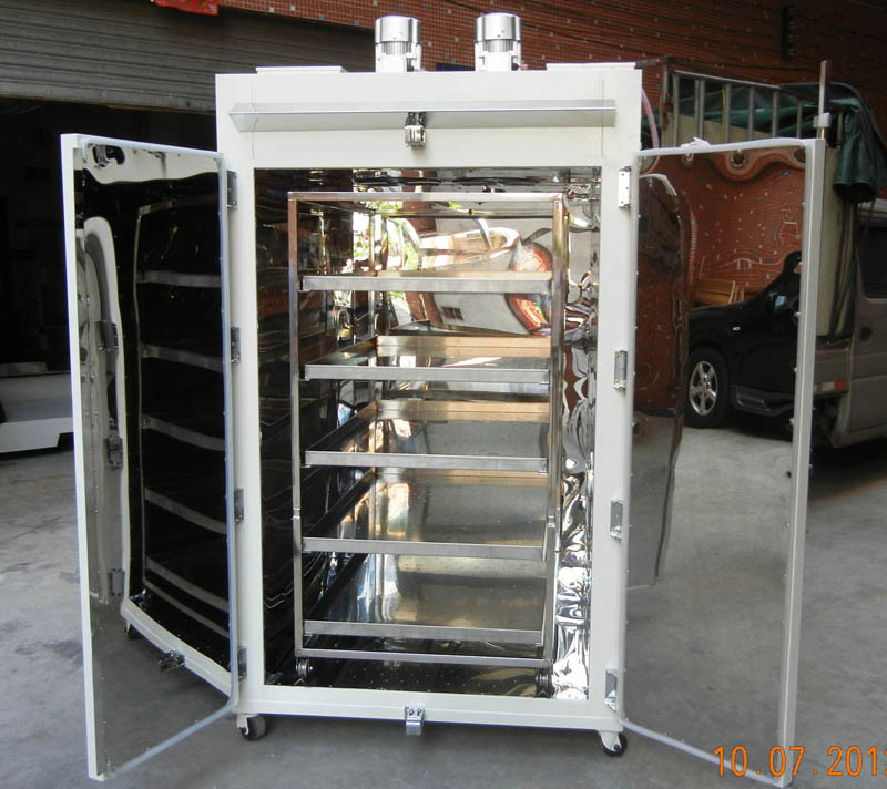 LIYI Rubber Secondary Vulcanization High Temp Oven With Gas Exhaust Fan Mother Child Cart