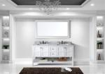 Shaker Style Double Sink Bathroom Vanities And Cabinets Waterproof Board