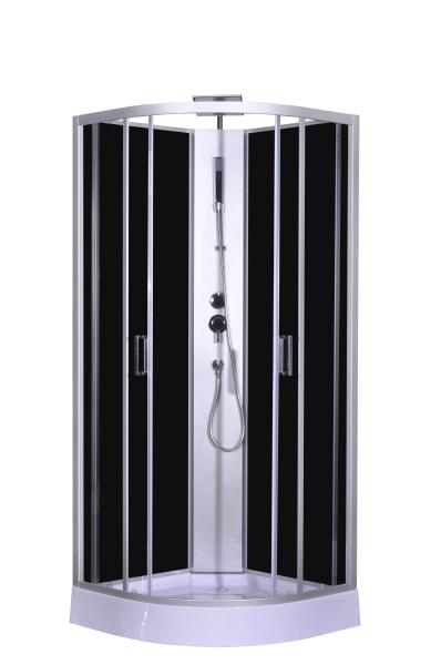 Fashion White ABS/ Acrylic Tray Corner Shower Stalls , Circle Quadrant Shower