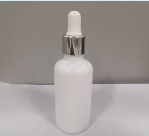 50ml White Glass Dropper Bottle Cosmetic Essential Oil Container Customized Logo