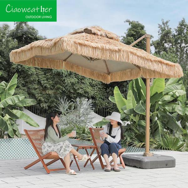 Cheap Outdoor Patio Parasols Customized Color Modern Design Style Camping Stalls Beach Sun Umbrellas for Garden Thatched Umbrellas for sale