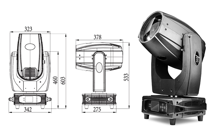 Coolwhite LED Moving Head Beam Spot Light for Wedding Party Stage Lighting Zoom Wash
