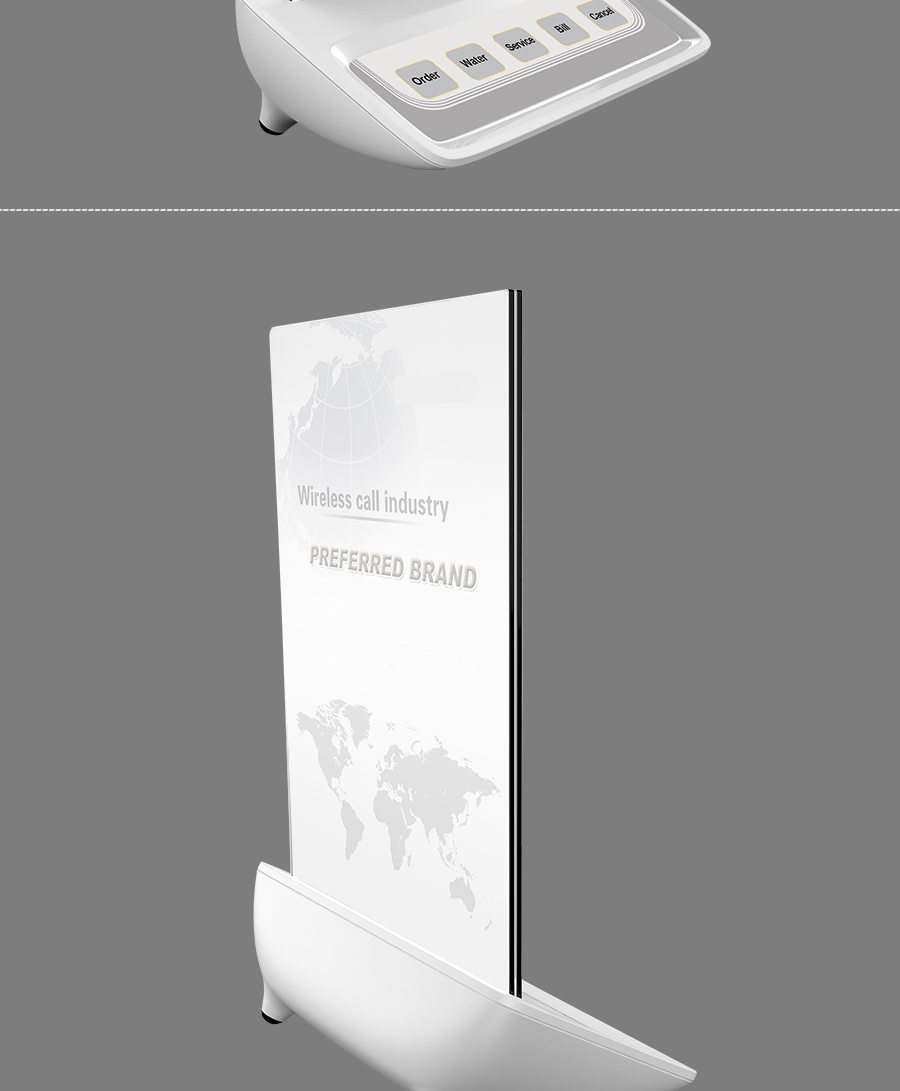 wireless advertising buttons for guests call waiters service/bill/cancel other label customized