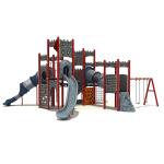 LLDPE Plastic Galvanized Steel Outdoor Playground Slide Anti Crack