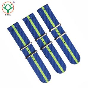 Quality Two Layer Nato Nylon Strap Watch Bands 24mm Double Color wholesale